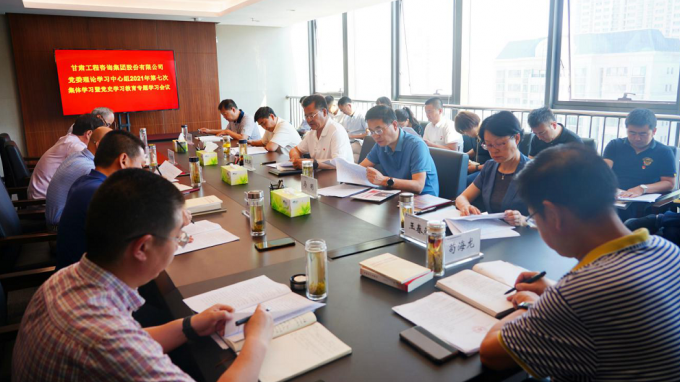 甘肅工程咨詢集團專題學(xué)習(xí)習(xí)近平總書記“七一”重要講話精神